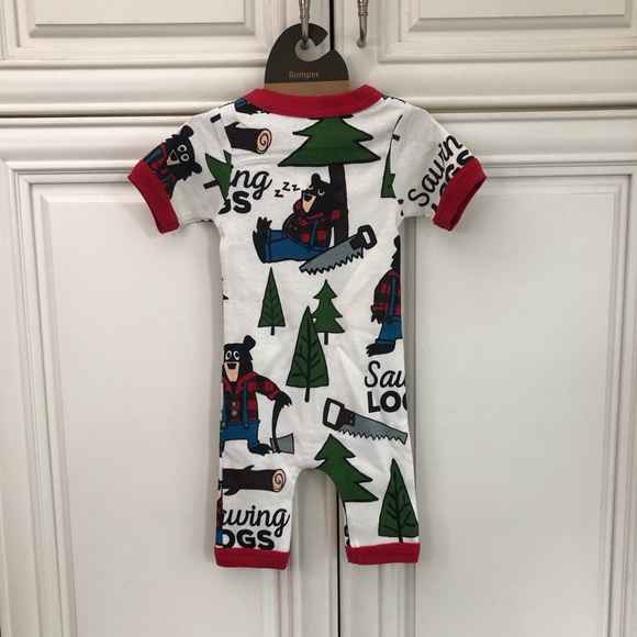 NWT LAZY One Sawing Logs Infant Romper - Picture 8 of 11